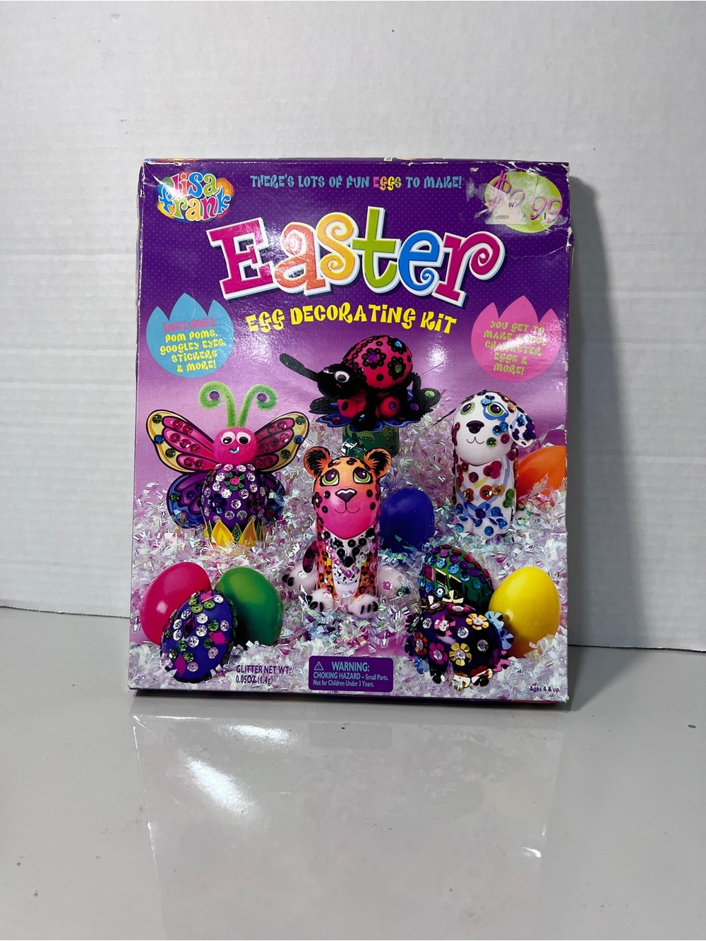 Lisa Frank Easter Egg Decorating Kit Vintage NOS Craft Kit Character Eggs